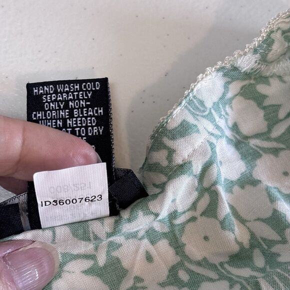 MODA International Women Dress Small Long Sleeve Floral Mint Green& White Lace - Picture 14 of 14